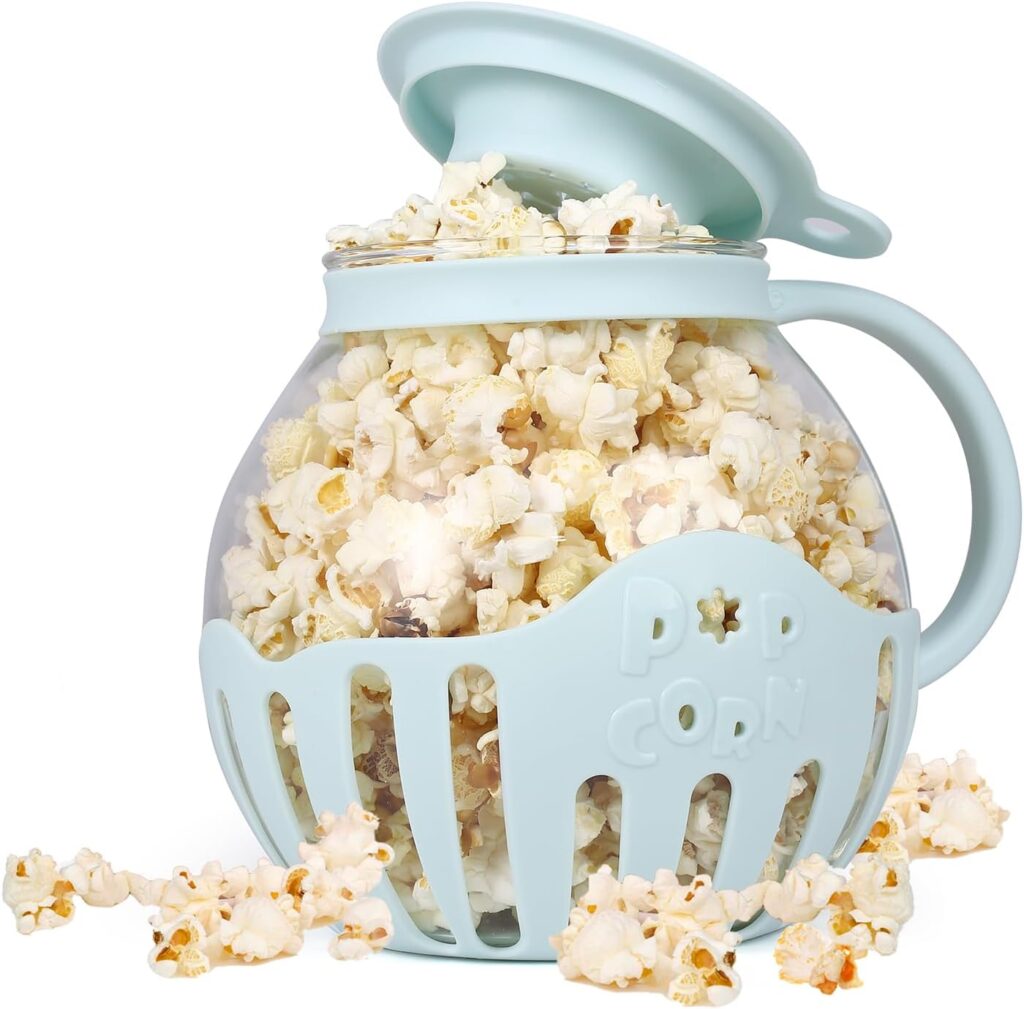 MMUGOOLER Glass Microwave Popcorn Popper